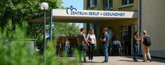 Standort Bad Krozingen, Eingang mit Menschen